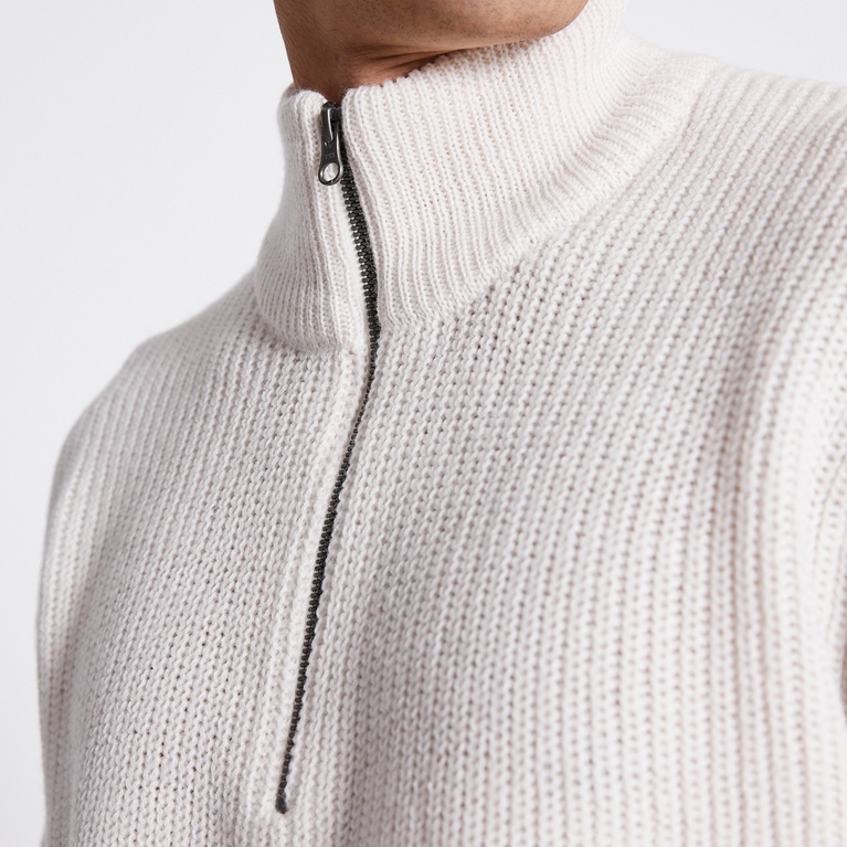 ULDTRØJE "Piteå Collar" Soft White
